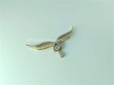 Round Real Diamonds Natural Diamond Latkan Mangalsutra Pendant Weight