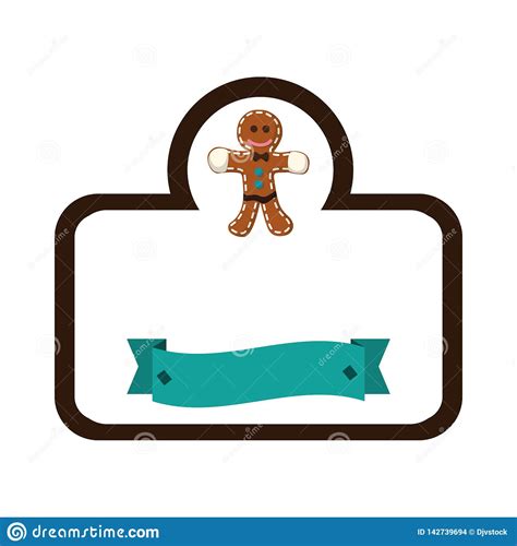 Icono Dulce De La Galleta Del Jengibre Ilustración Del Vector