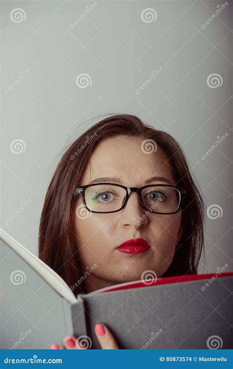 Business Woman Holding A Book Stock Photo Image Of Model White 80873574