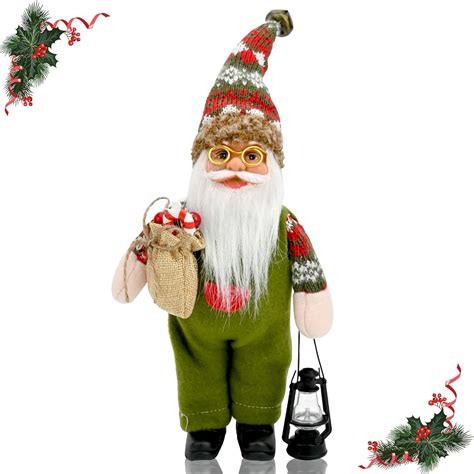 Fadcaer Christmas Santa Claus Figurine Ornament Christmas Standing