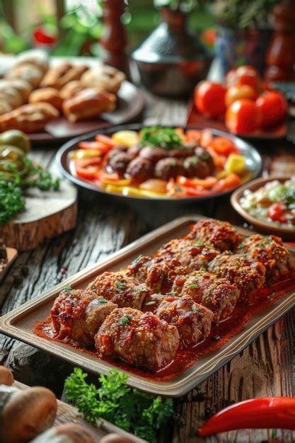 Bandera vertical Día Nacional de Turquía cocina nacional turca platos