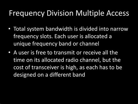 Frequency Division Multiple Access FDMA PPT