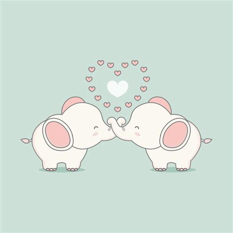 Cute Elephants In Love