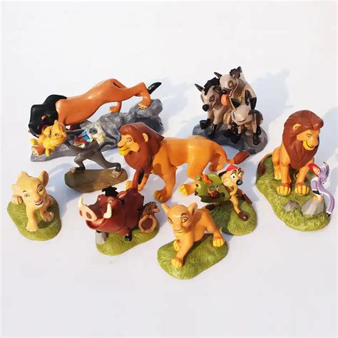 9pcsset The Lion King Figures Simba Mufasa Nala Hyenas Timon Pumbaa