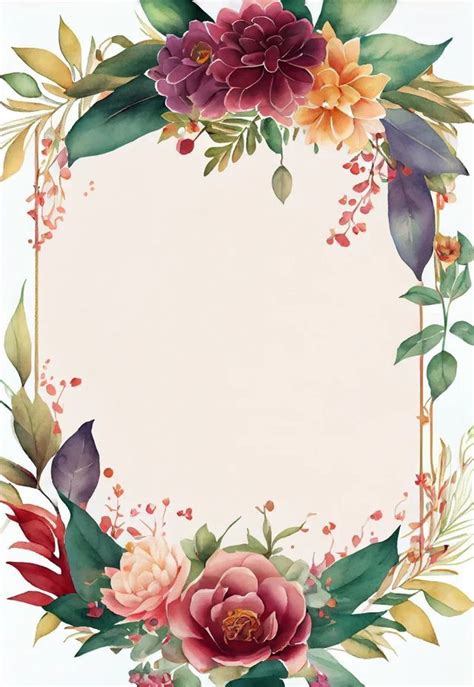 Pin By Lotus On Roses Free Watercolor Flowers Flower Frame Flower