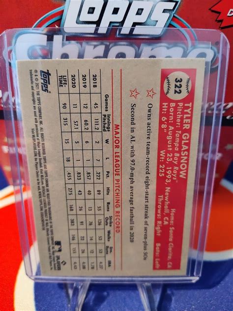 Topps Chrome Platinum Anniversary Tyler Glasnow X Fractor Ebay