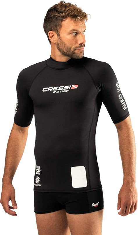 Cressi Rash Guard Man Black Dive Center Maglia Protettiva Con Maniche