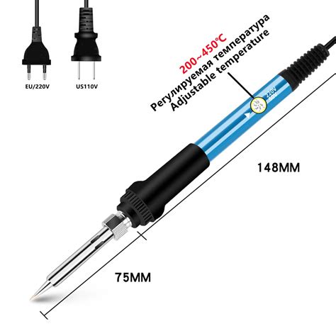 Fer À Souder Électrique À Température Réglable 220v 110v 60w Station De