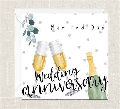 Greeting Cards Mum And Dad Anniversary Card Happy Wedding Anniversary