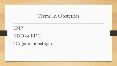 Terms In Obgyn Ppt Download