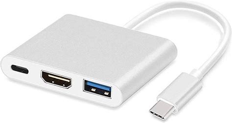 Usb C Adapter Naar Hdmi Usb C En Usb Bol