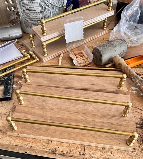 Inexpensive DIY Brass Gallery Rail In 2023 Bistro Shelving Diy