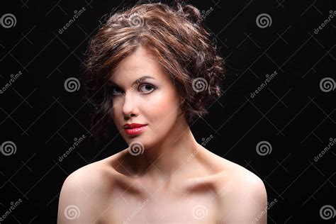 Beautiful Girl With A Scar On Face And Shoulder Stock Image Image Of