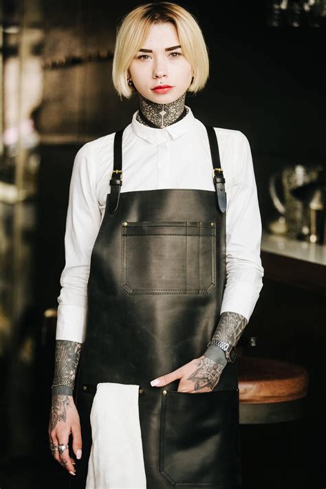 Barista Apron Bartender Apron Work Apron Barbers Apron Leather Apron