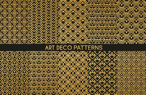 Art Deco Golden Geometric Seamless Patterns Vector Art At Vecteezy