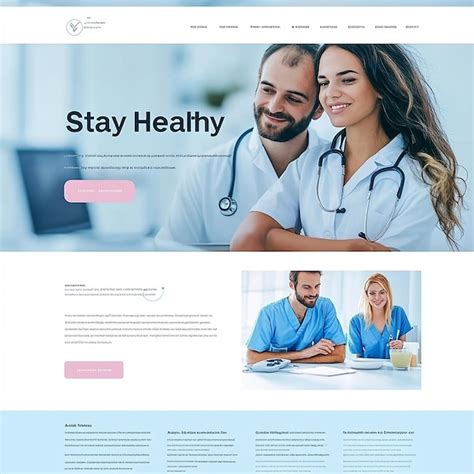 Medical Center Landing Page Template Premium AI Generated Image