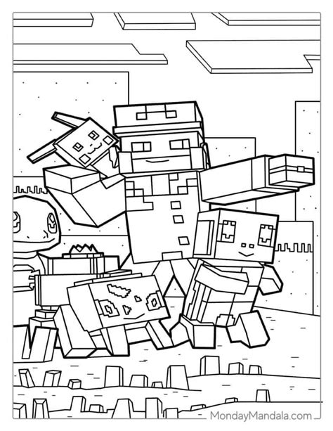 Minecraft Pokemon Coloring Pages