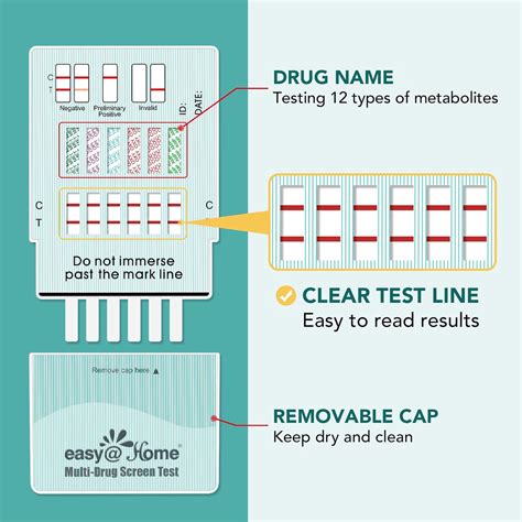 EasyHome Kit de prueba de 12 paneles prueba de detección de orina 12