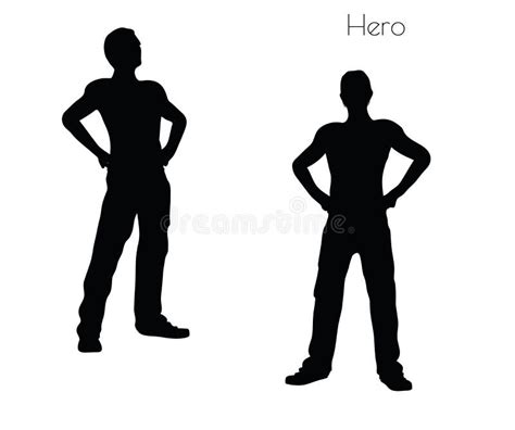 Eps 10 Illustration Of A Man In Hero Pose On White Background Stock