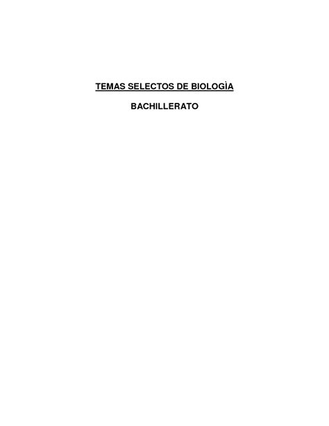 SOLUTION Temas Selectos De Biolog A Studypool