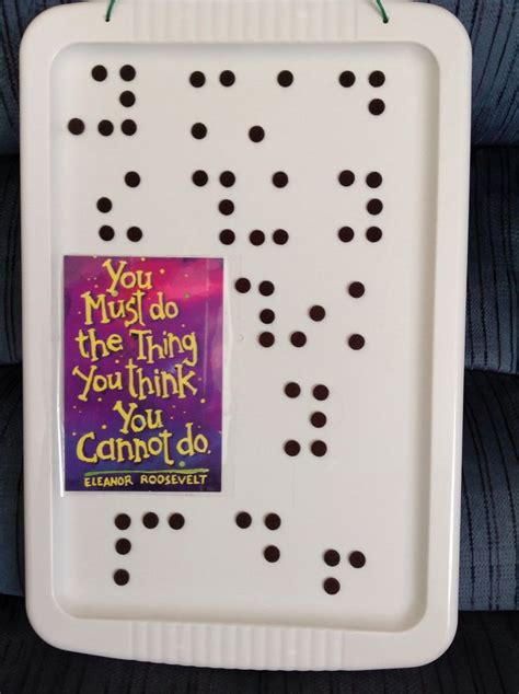 A Great Way To Make Tactual Braille Posters Out Of Extra Tote Lids