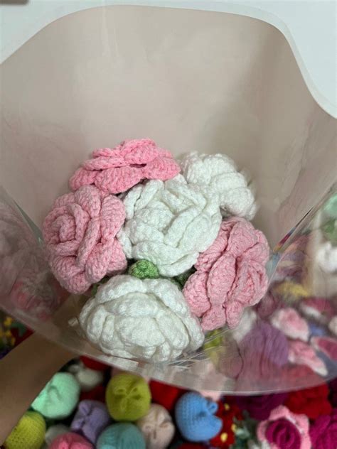 Crochet Flower Bouquets Hobbies Toys Stationery Craft Flowers