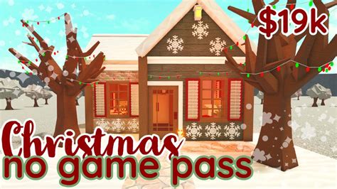 Bloxburg No Game Pass Christmas House House Build Youtube