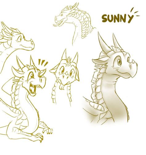 Sketches Sunny Wof By Starwarriors On Deviantart Wings Of Fire