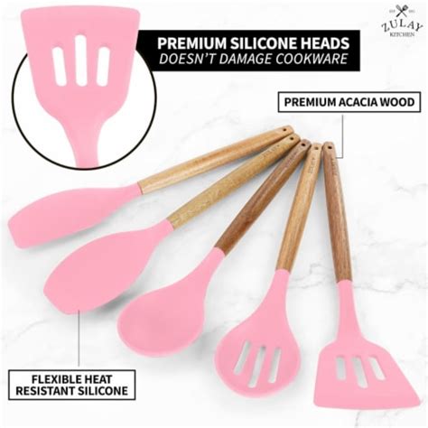 Zulay Kitchen Silicone Utensils Set Pink 1 Kroger