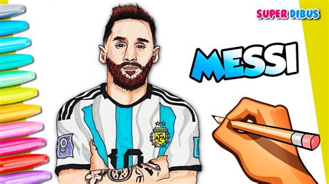 Como Dibujar a LIONEL MESSI con la Camiseta de la Selección Argentina