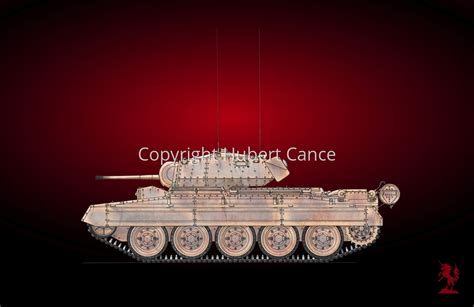 Painting A15 Cruiser Mk VI Crusader II 1 4 Original Art By Hubert