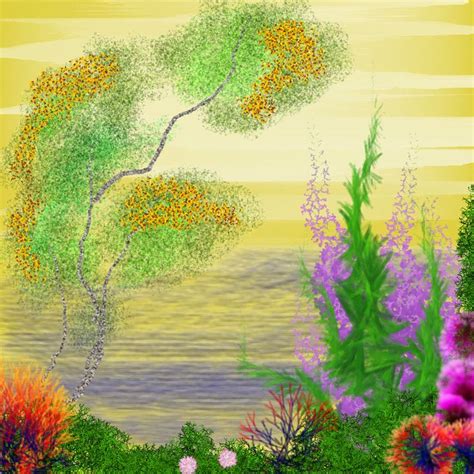 Sunny landscape | Landscape, Corel painter, Painting