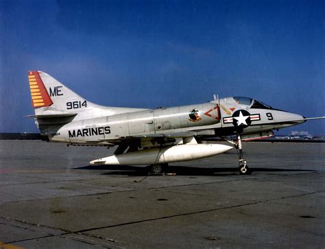 An A 4 Skyhawk In The Markings Of Marine Attack Squadron Vma 133