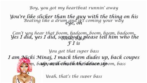 Nicki Minaj Super Bass Lyrics