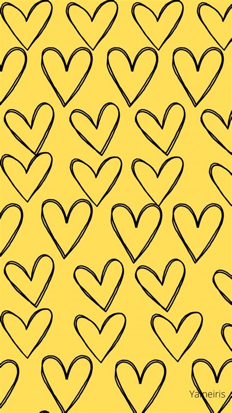 Corazones Amarillos In Heart Wallpaper Yellow Aesthetic Anime