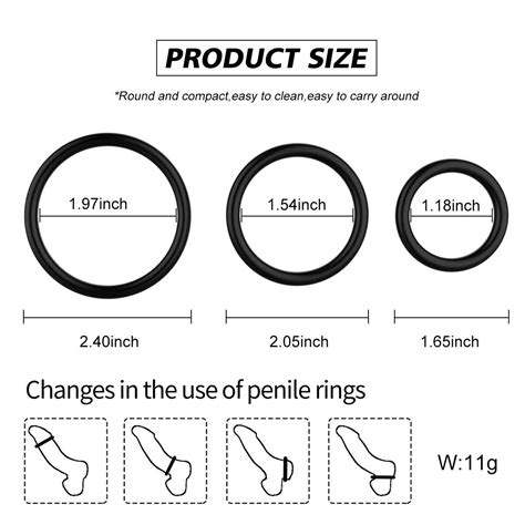 3pc Cock Ring Cockring Super Stretchy Strong Stay Harder Penis Rings Male Ebay