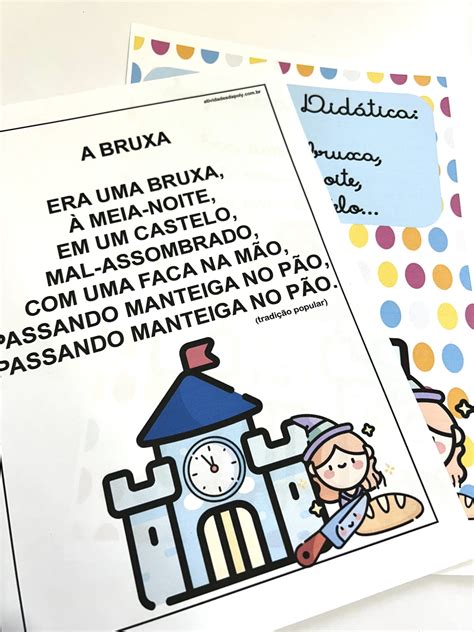 Sequência de Atividades Parlenda A Bruxa Atividades da Poly