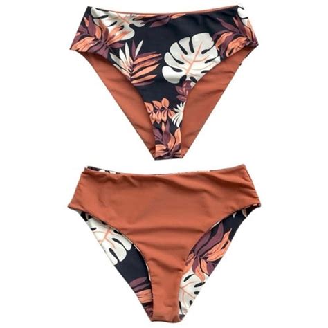 NWT CUPSHE Size M Reversible Attract Your Attention High Waisted Bikini Bottom EBay