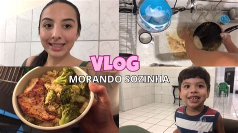 VLOG MORANDO SOZINHA Fiz Marmita Do Marido Organizei A Cozinha Fui