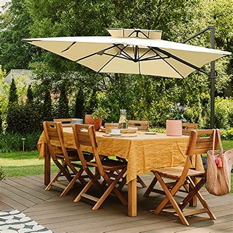 Abba Patio 9 X 12 Ft Extra Wide Rectangular Cantilever Umbrella With