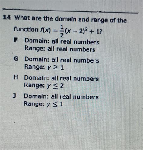 Solved 4 What Are The Domain And Range Function