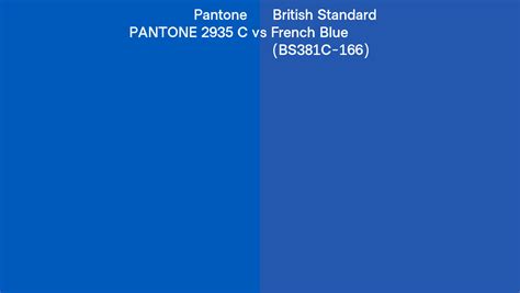 Pantone C Vs British Standard French Blue Bs C Side By