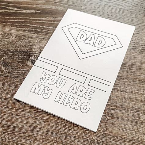 Fathers Day Card Dad Youre My Hero Please Read Etsy