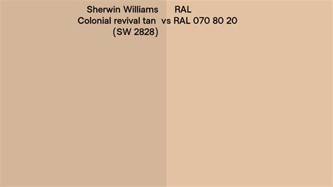 Sherwin Williams Colonial Revival Tan SW 2828 Vs RAL RAL 070 80 20