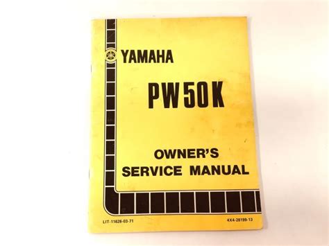 Lit Yamaha Pw K Owner S Service Manual Johnny S Vintage