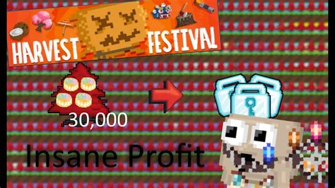 Harvesting 30k Lgrid Trees HARVESTFEST 2021 Growtopia YouTube