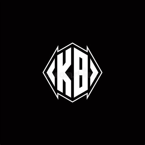 Kb Logo Monogram With Shield Shape Designs Template Stock Vector