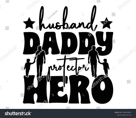 Husband Daddy Protector Hero Retro Svg Stock Vector Royalty Free