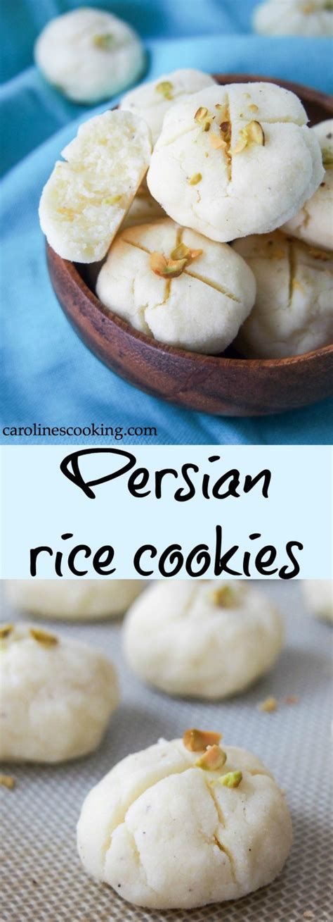 Persian Rice Cookies Nan E Berenji Carolines Cooking