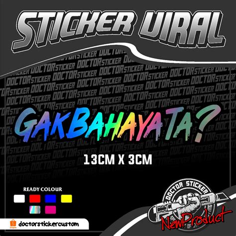 Jual Stiker Ga Bahaya Ta Sticker Cutting Viral Shopee Indonesia